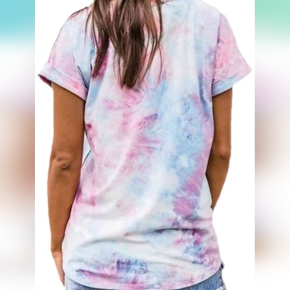 Women's Tie-Dye V-Neck Top - Picture 2 of 4